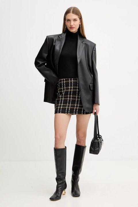 Silvian Heach spódnica HIGINIO kolor brązowy mini prosta GPA25198MG - zdjęcie produktu nr 2