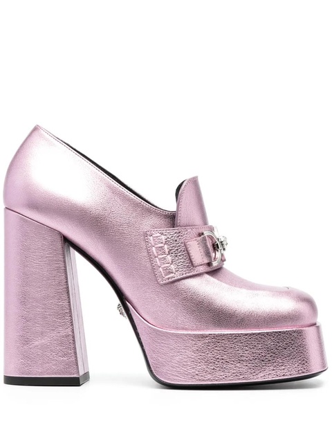 Versace Aevitas 125mm metallic-effect platform pumps - Pink - zdjęcie produktu nr 1