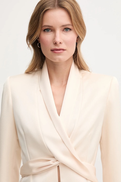 Sandro Ferrone marynarka kolor beżowy jednorzędowa gładka S23XBEBORIELLO - zdjęcie produktu nr 2