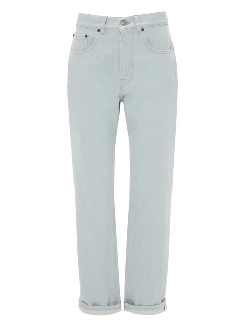 Victoria Beckham Victoria rolled-cuff straight-leg jeans - Blue - zdjęcie produktu nr 1