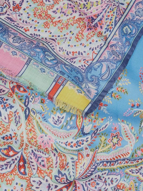 ETRO wool scarf - Blue - zdjęcie produktu nr 2