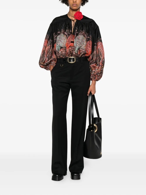 Chloé ring-detail trousers - Black - zdjęcie produktu nr 1
