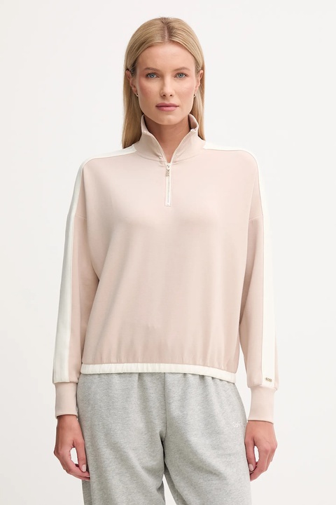 BOSS bluza lounge damska kolor beżowy gładka 50550718 - zdjęcie produktu nr 1