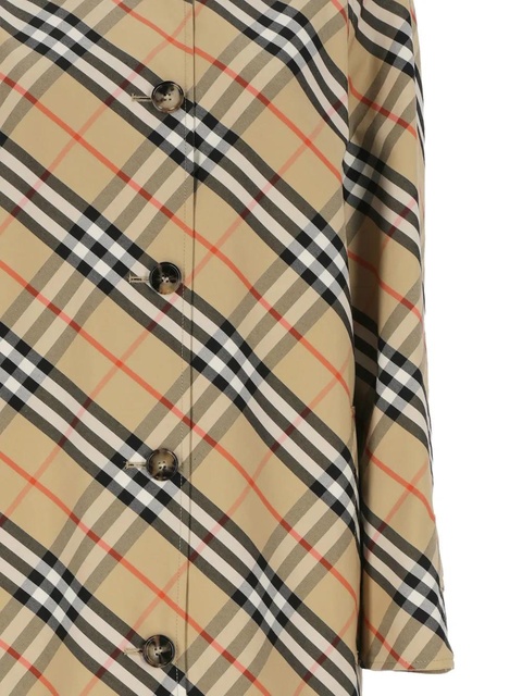 Burberry check belted coat - Brown - zdjęcie produktu nr 1