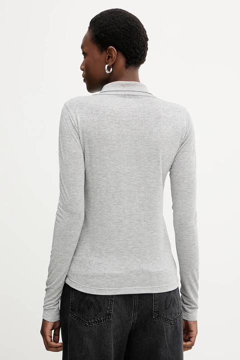 Patrizia Pepe t-shirt damskie kolor szary lekki 8K0320 K128 - zdjęcie produktu nr 1