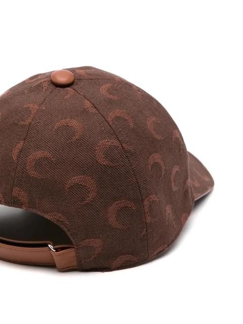 Marine Serre moon-jacquard twill baseball cap - Brown - zdjęcie produktu nr 2