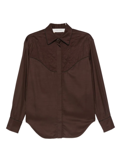 Golden Goose quilted-yoke shirt - Brown - zdjęcie produktu nr 1