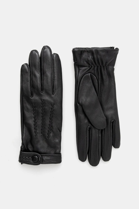 Marciano Guess rękawiczki skórzane damskie kolor czarny 5BGZ04 9423Z - zdjęcie produktu nr 1