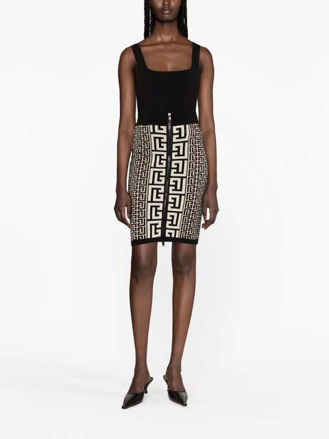Balmain intarsia-knit midi skirt - Neutrals - zdjęcie produktu nr 2