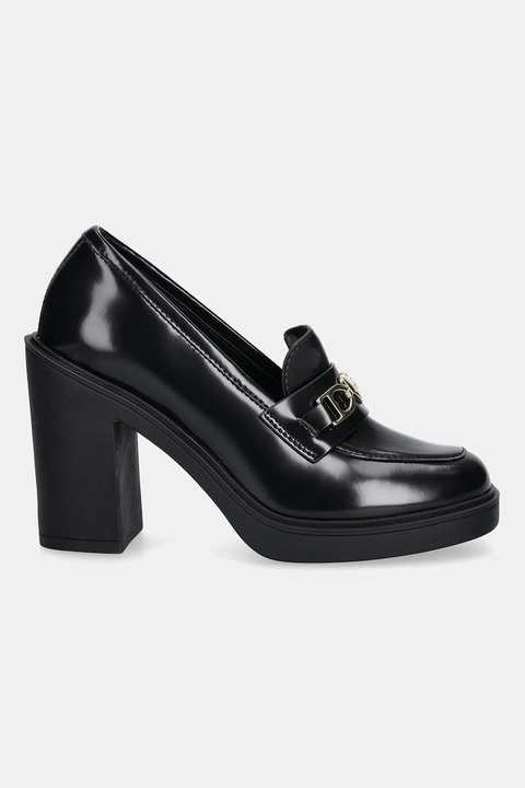 Love Moschino czółenka skórzane kolor czarny na słupku JA1018AG1NJD0000 - zdjęcie produktu nr 1