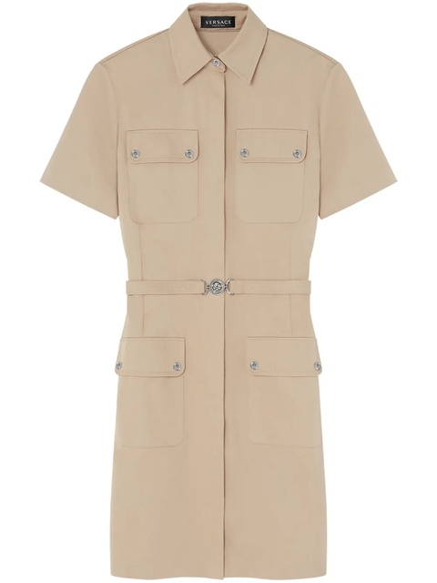 Versace cargo gabardine mini shirt dress - Neutrals - zdjęcie produktu nr 1
