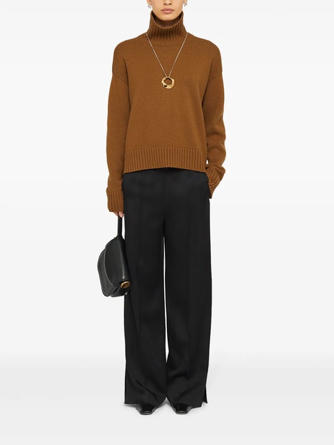 Jil Sander funnel-neck cashmere blend jumper - Brown - zdjęcie produktu nr 2