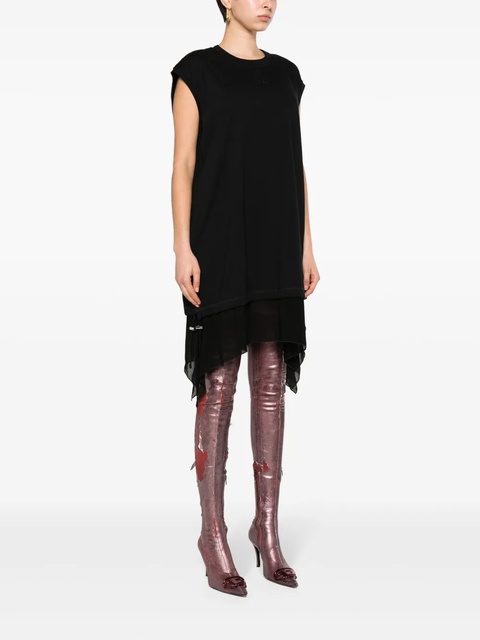 Diesel asymmetric cotton T-shirt dress - Black - zdjęcie produktu nr 2