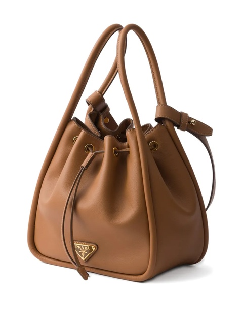 Prada Darling leather drawstring bucket bag - Brown - zdjęcie produktu nr 2
