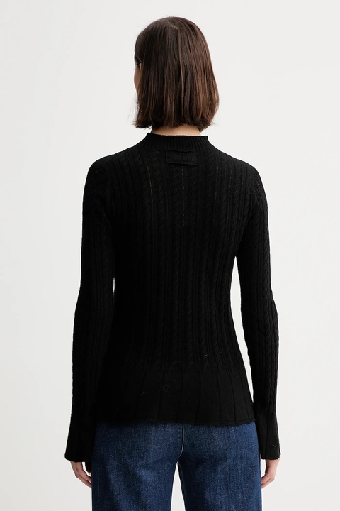 Twinset sweter z wełną damski kolor czarny lekki 252TP3321 - zdjęcie produktu nr 2