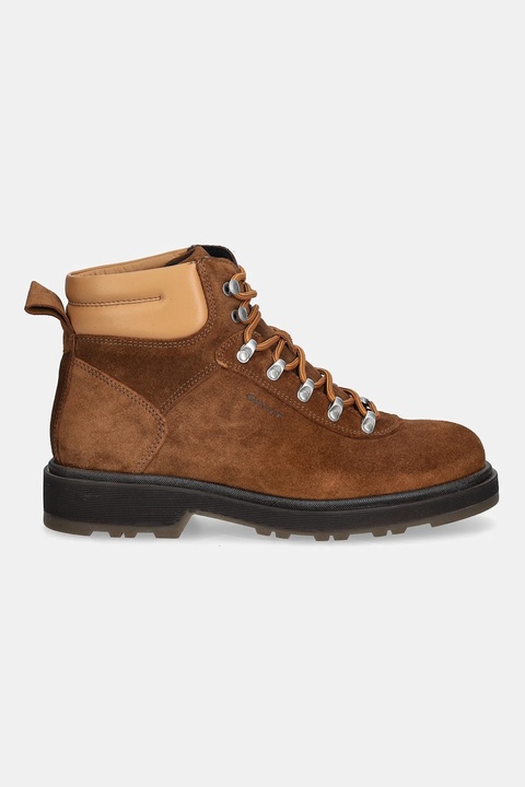 Gant workery skórzane Wootlynne damskie kolor brązowy na płaskim obcasie 31543079 - zdjęcie produktu nr 2