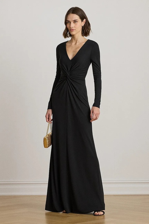 Lauren Ralph Lauren sukienka kolor czarny maxi rozkloszowana 253981393 - zdjęcie produktu nr 1