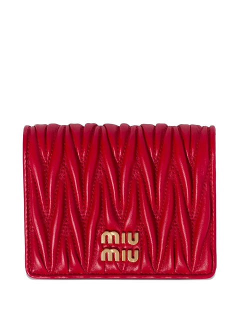 Miu Miu small matelassé wallet - Red - zdjęcie produktu nr 1