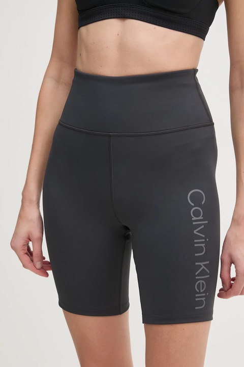 Calvin Klein Performance szorty treningowe kolor szary z nadrukiem high waist LVGWS5L708 - zdjęcie produktu nr 1