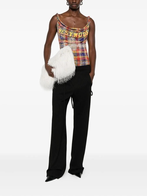 Vivienne Westwood plaid draped tank top - Red - zdjęcie produktu nr 2