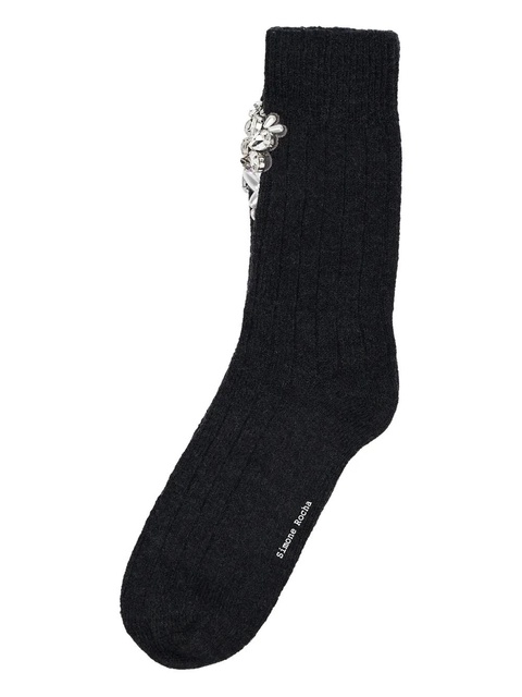 Simone Rocha embellishment ribbed socks - Black - zdjęcie produktu nr 1