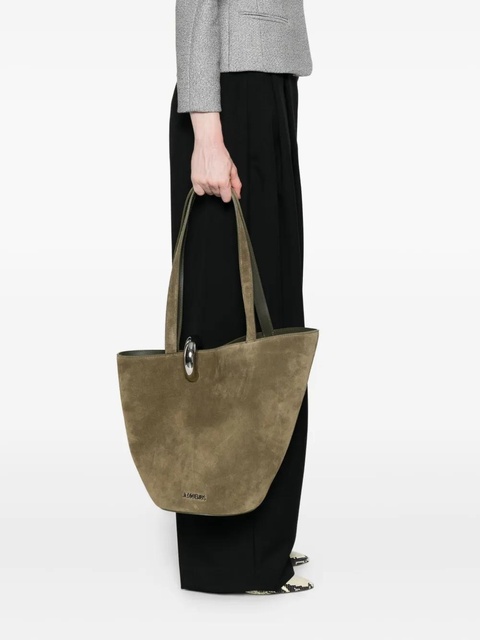 Jacquemus The Bamba suede tote bag - Green - zdjęcie produktu nr 2
