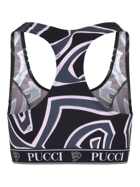 PUCCI abstract-print sports bra - Black - zdjęcie produktu nr 1