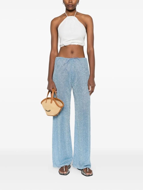 Oséree lurex-knit drawstring trousers - Blue - zdjęcie produktu nr 2