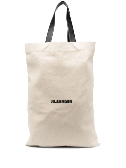 Jil Sander logo-print canvas tote bag - Neutrals - zdjęcie produktu nr 1