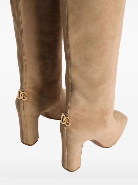 Dolce & Gabbana 90mm block-heel boots - Neutrals - zdjęcie produktu nr 2