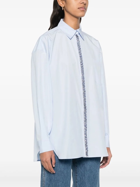 Maje rhinestoned poplin shirt - Blue - zdjęcie produktu nr 2