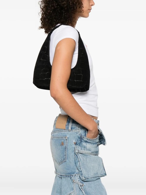 Marge Sherwood crocodile-effect suede tote bag - Black - zdjęcie produktu nr 1