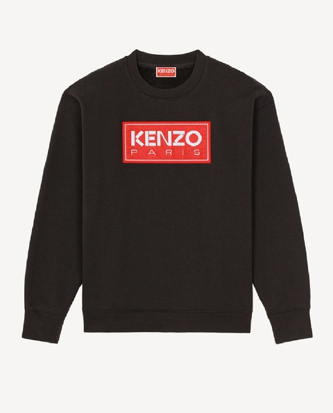 KENZO - Bawełniana czarna bluza z logo - zdjęcie produktu nr 1