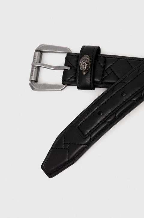 Kurt Geiger London pasek skórzany damski kolor czarny - zdjęcie produktu nr 2