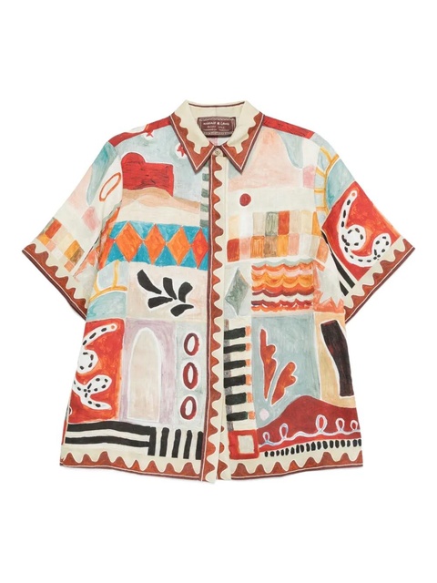 ALEMAIS Michelle abstract-print shirt - Neutrals - zdjęcie produktu nr 1