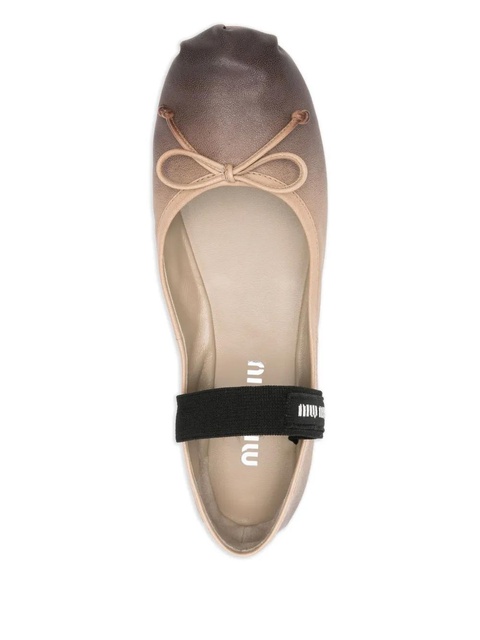 Miu Miu leather ballet flats - Neutrals - zdjęcie produktu nr 2
