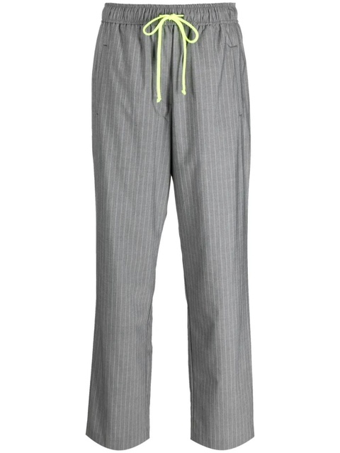 Essentiel Antwerp pinstripe-pattern drawstring-waist trousers - Grey - zdjęcie produktu nr 1