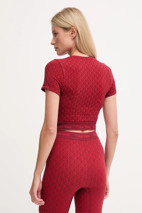 Calvin Klein Underwear t-shirt lounge damski kolor bordowy LV00QF8487 - zdjęcie produktu nr 2