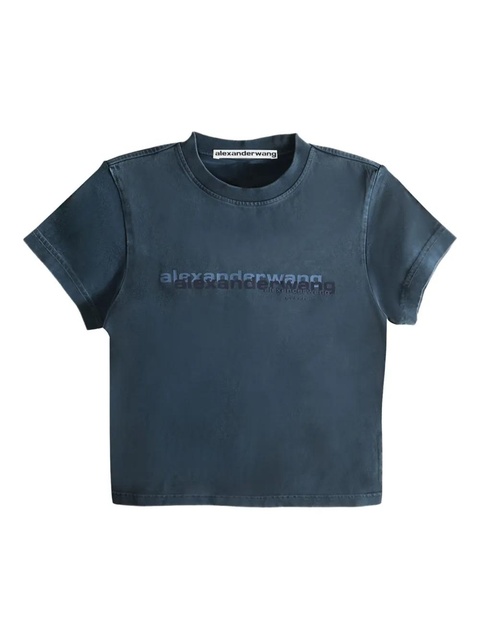 Alexander Wang logo-print short-sleeve T-shirt - Blue - zdjęcie produktu nr 1
