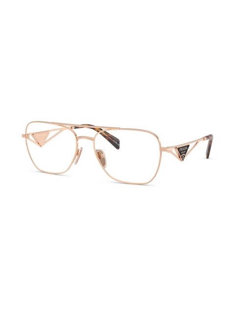 Prada Eyewear enamel logo glasses - Gold - zdjęcie produktu nr 2