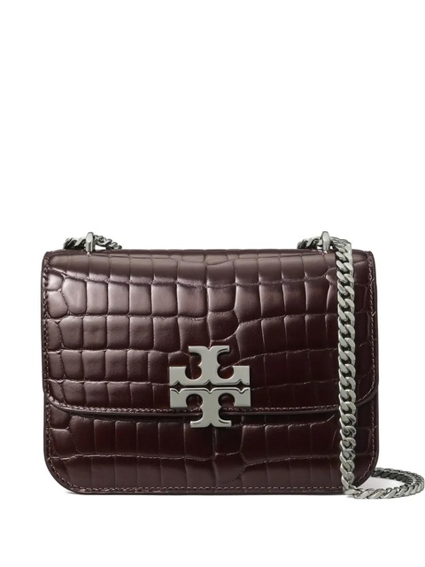 Tory Burch small Eleanor croc-embossed shoulder bag - Brown - zdjęcie produktu nr 1