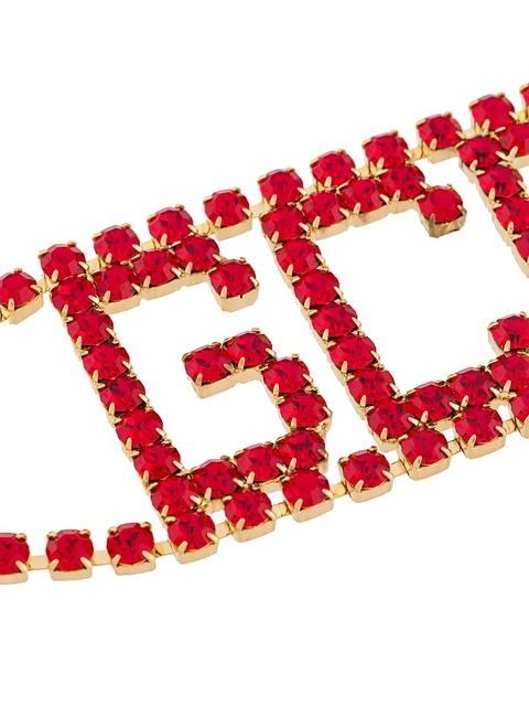 GCDS logo chocker necklace - Red - zdjęcie produktu nr 2
