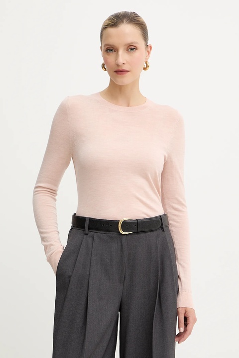 BOSS sweter wełniany damski kolor różowy lekki 50544987 - zdjęcie produktu nr 1