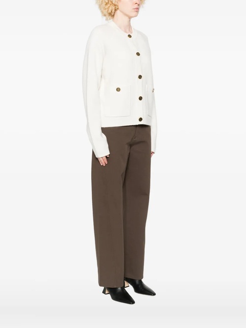 TOTEME patch-pocket buttoned cardigan - White - zdjęcie produktu nr 2