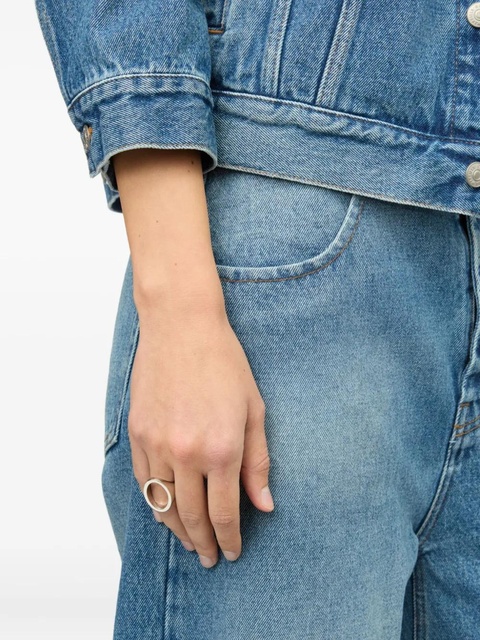 MM6 Maison Margiela Minimal logo 4mm ring - Silver - zdjęcie produktu nr 1