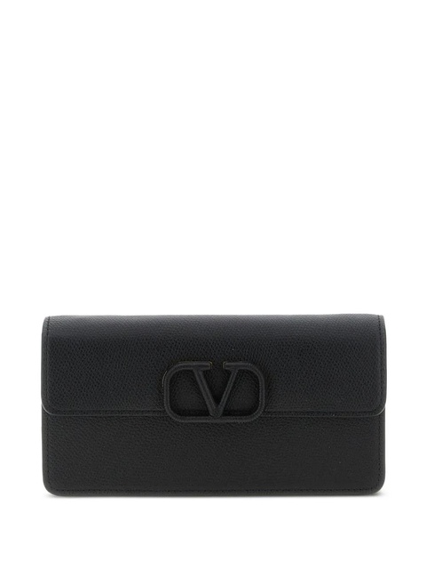 Valentino Garavani VLogo Signature wallet on chain - Black - zdjęcie produktu nr 1