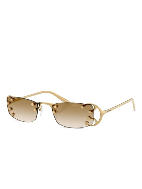Prada Eyewear rectangle-frame sunglasses - Gold - zdjęcie produktu nr 1
