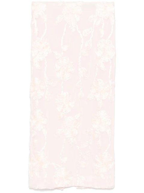 ROTATE BIRGER CHRISTENSEN floral-mesh pencil skirt - Pink - zdjęcie produktu nr 1