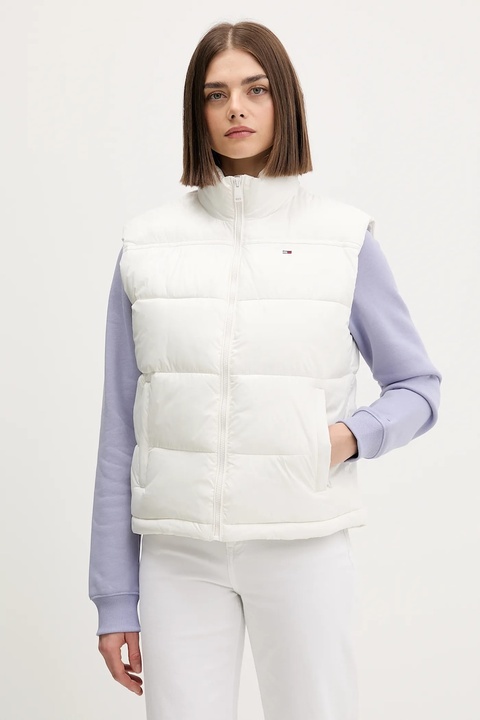 Tommy Jeans bezrękawnik kolor biały zimowy DW0DW22037 - zdjęcie produktu nr 1