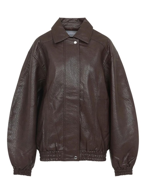 The Frankie Shop faux-leather bomber jacket - Brown - zdjęcie produktu nr 1